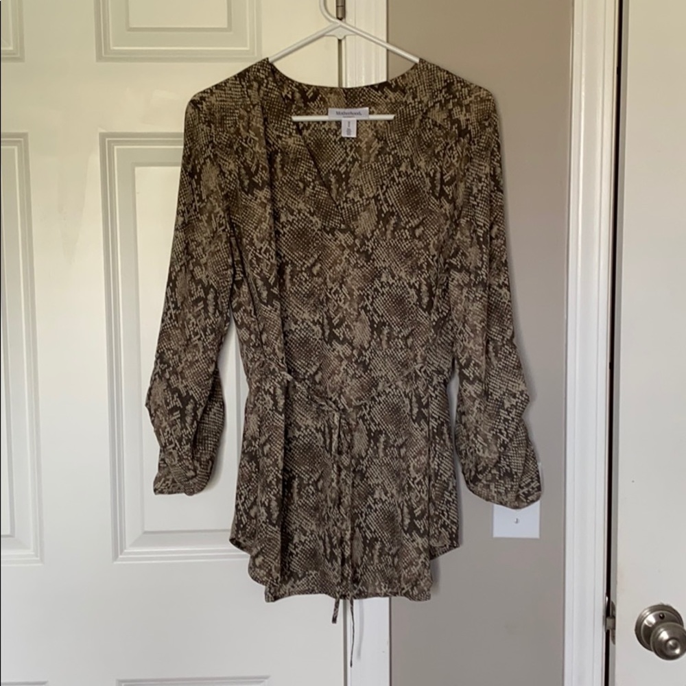 Women’s Maternity Blouse Snakeskin